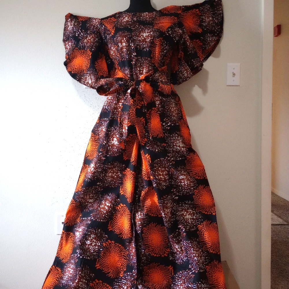 Beautiful New Handmade African Ankara Jumpsuit Small - Picture 2 of 2